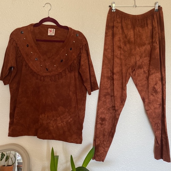 Vintage Pants - Vtg 90s tie dye Set